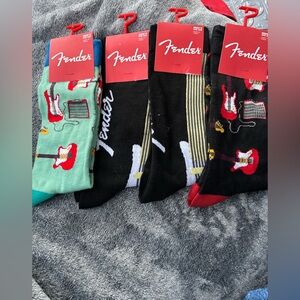 Fender Men's Colorful Guitar Socks Set NWT